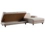 Canapé d'angle en crème tissu Nice L - 2089