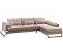 Canapé d'angle en tissu beige Frido angle droit