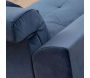 Canapé d'angle en tissu bleu Frido - 5