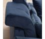 Canapé d'angle en tissu bleu Frido - 7