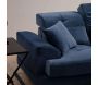 Canapé d'angle en tissu bleu Frido - 8