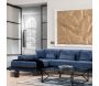 Canapé d'angle en tissu bleu Frido - HANAH HOME