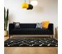 Canapé droit en tissu noir Bellino - HANAH HOME