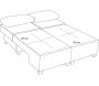 Canapé 3 places convertible en chenille Perenna - 699