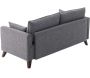 Canapé 2 places en tissu gris Bella - 349