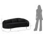 Canapé en tissu 3 places Oslo 185 x 84 x 68 cm - MAU-0835