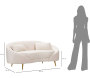 Canapé en tissu 2 places Oslo 148 x 84 x 68 cm - MAU-0832
