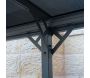 Carport en aluminium et polycarbonate bronze Palma - 5