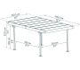 Carport en aluminium et polycarbonate bronze Palma - PAA-0416