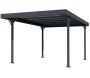 Carport en aluminium et polycarbonate bronze Palma