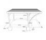 Carport en bois et panneaux ondulés 3x5 m Lido - GAS-0123