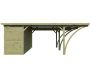 Carport double 600 x 670 cm avec abri Milan - 5