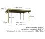 Carport double en bois Basic - GAS-0120