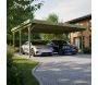 Carport double en bois Basic - GARDENAS