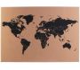 Carte du monde en liège Happy working - DITES LE AVEC DES MOTS