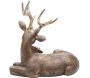 Cerf avec faon doré en résine 21 x 13 x 20 cm - SID