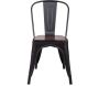 Chaise en acier et bois industrielle Loft (Lot de 4) - JGF-0255