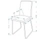 Chaise en acier imitation bois et gris Mace (Lot de 2) - VEN-0473