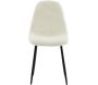 Chaise en acier et polyester teddy noir et blanc Polar (Lot de 2) - 189
