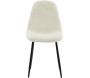 Chaise en acier et polyester teddy noir et blanc Polar (Lot de 2) - 129