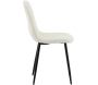 Chaise en acier et polyester teddy noir et blanc Polar (Lot de 2) - 6