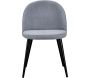 Chaise en acier et velours côtelé gris clair Velvet (Lot de 2) - 189