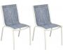 Chaise aluminium textilène Linea (Lot de 2)