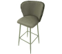 Chaise de bar en tissu et métal Alaska (Lot de 2) - 6