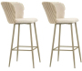 Chaise de bar en tissu et métal Alaska (Lot de 2)