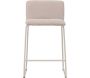 Chaise de bar en tissus bouclette et acier Bisbee - 5