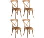 Chaise bistro en orme empilable