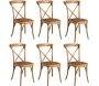 Chaise bistro en orme empilable