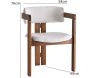 Chaise en bois et velours Velvet - ASI-0383