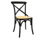 Chaise en bouleau et rotin Bistrot chic