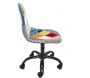 Chaise de bureau réglable en hauteur en tissu patchwork - CMP-3926
