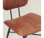 Chaise en cuir cognac et métal - 145