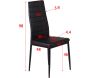 Chaise dossier haut en acier et polyuréthane noir Slim (Lot de 2) - VEN-0475