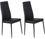 Chaise dossier haut en acier et polyuréthane noir Slim (Lot de 2)