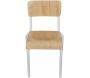 Chaise écolier pour enfant en bois et métal - CMP-3073