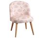 Chaise enfant en coton et bois Cygne rose