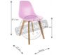 Chaise enfant scandinave bois et polypropylène - 5