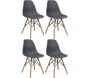 Chaise ergonomique en polycarbonate Nordik (Lot de 4)