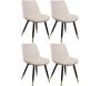 Chaise ergonomique en polycarbonate et polyuréthane Emmanuel (Lot de 4)