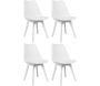 Chaise ergonomique en polycarbonate et polyuréthane Karl (Lot de 4)