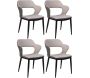 Chaise ergonomique en polyuréthane et acier Jack (Lot de 4)