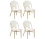 Chaise d'extérieur en rotin et résine (Lot de 4)