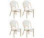 Chaise d'extérieur en rotin et résine (Lot de 4)