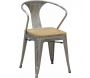 Chaise industrielle en métal et bois d'orme (Lot de 4) - AUBRY GASPARD
