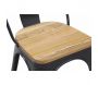 Chaise industrielle en métal et bois d'orme huilé (Lot de 4) - 469