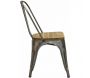 Chaise industrielle en métal et bois d'orme huilé (Lot de 4) - AUB-4522